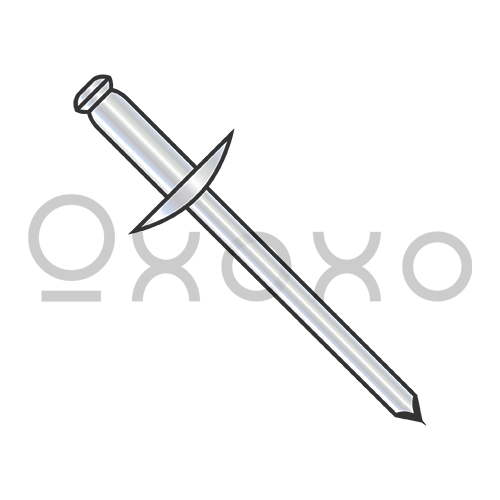 1/8X.06-.12  Large Flange Steel Zinc Rivet Steel Mandrel