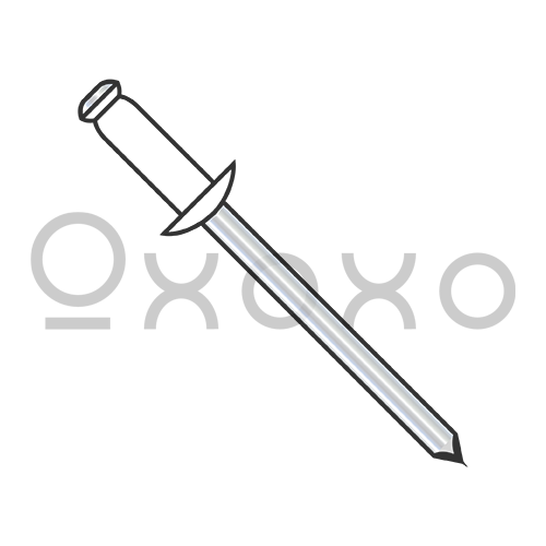 1/8X.06-.12  Steel Rivet With Steel Mandrel With White Eyelet