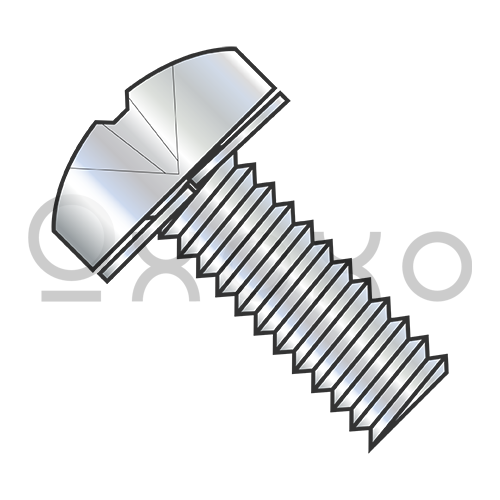2-56X3/16  Phillips Pan Split Lock Washer Sems Fully Threaded Zinc And Bake