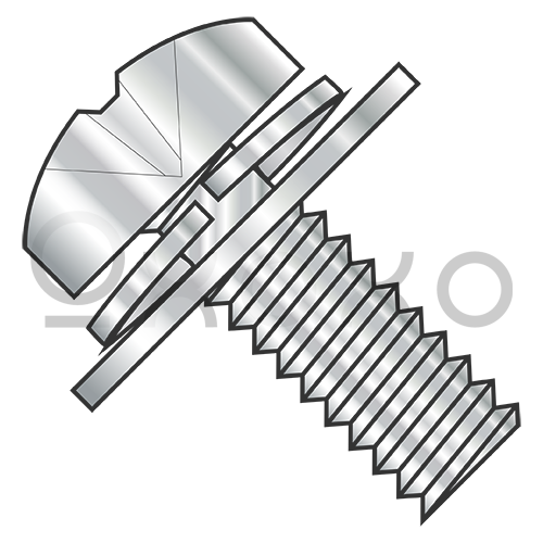 4-40X1/4  Phillips Pan Split Lock & Regular Flat Washer Sems Full Thd 18 8 Stainless Steel