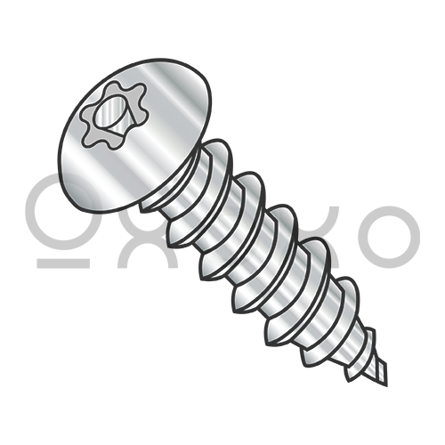 6-18X1/2  6 Lobe Pin-In Button Head Security STS Type A F/T 18-8 Stain Steel Passivated
