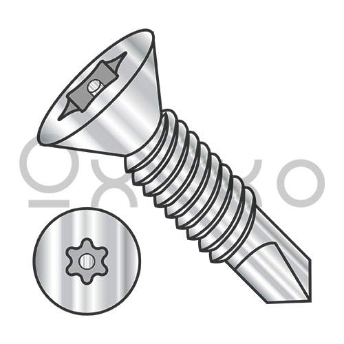10-24X3/4  6 Lobe Pin-In Flat Head Security Screw SDS F/T Machine Screw18-8 S/S Passivated