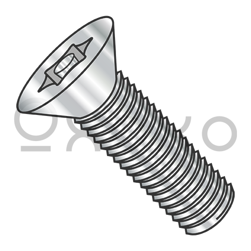 6-32X1/4  6 Lobe Pin-In Flat Head Security M/S Full Thread 18-8 Stainless Steel Passivated