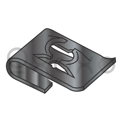 C8026-6-4  Type J Steel Spring Nut Black Phosphate
