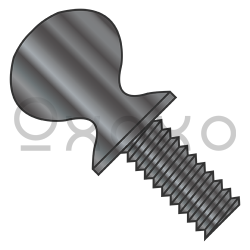 1/4-20X1/2  Thumb Screw With Shoulder Full Thread Black Oxide and Oil
