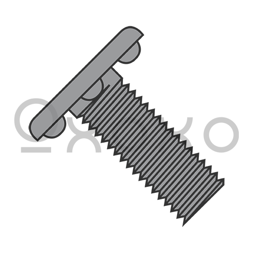 6-32X1/2  Weld Screw With Nibs Under The Head Fully Threaded Plain