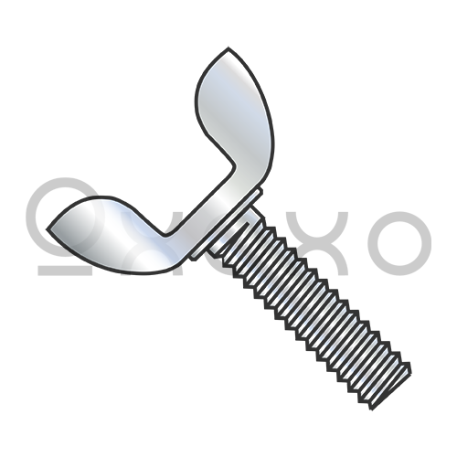 6-32X1/4  Stamped Steel Wing Screw Type D Zinc