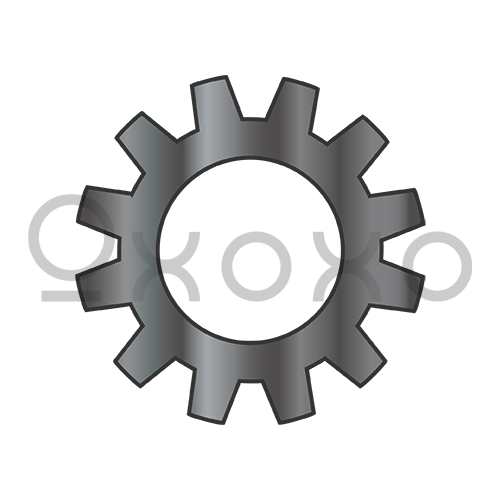 #6  External Tooth Lock Washer 18 8 Stainless Steel Black Oxide and Oil