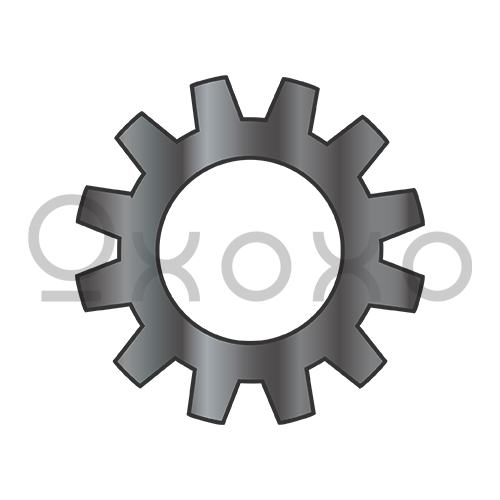 #6  External Tooth Lock Washer Black Zinc and Bake