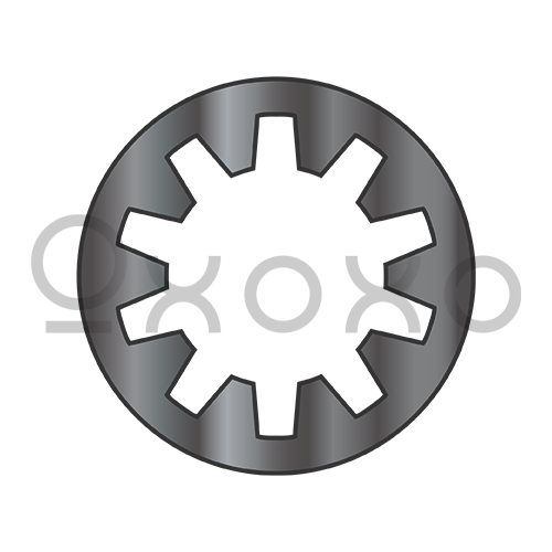 #3  Internal Tooth Lock Washer Black Zinc and Bake