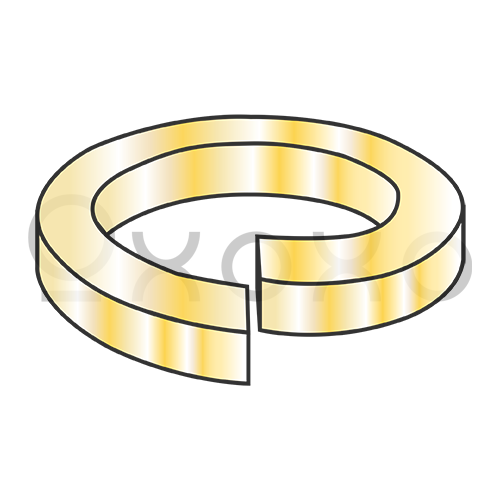 7/16  Medium Split Lockwasher 96Hour Salt .0002 ROHS Zinc Yellow Bake High Corrosion