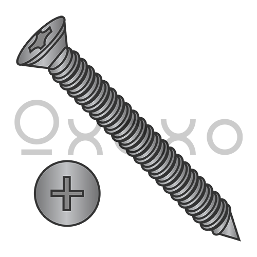 6-18X1  Phillips Trim Head Drywall Screw Fine Thread Black