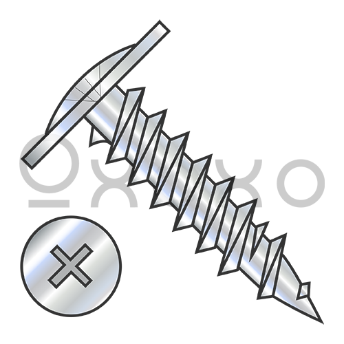 8X1/2  Phillips Modified Truss Head Fine Thread Drywall Screw Fully Threaded Zinc