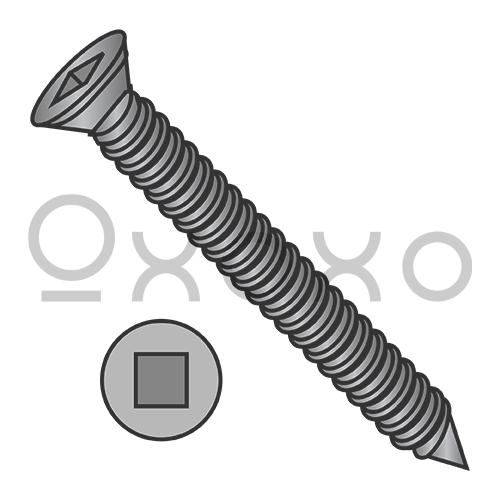 6-18X1  Square Drive Trim Head Drywall Screw Fine Thread Black Phosphate