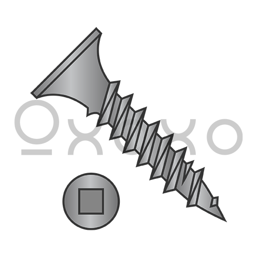 8-15X1  Square Drive Bugle Head Fine Thread Drywall Screw Black Phosphate