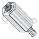 6-32X1 3/8  #1/4" Across Flats Hex Male Female Standoff Steel Zinc Plated