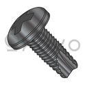 8-32X3/8  Phillips Pan Thread Cutting Screw Type 23 Fully Threaded Black Zinc and Bake
