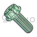 10-32X3/8  Combo (Slot/Phillips) Indent HW Grounding Machine Screw Full Thrd Zinc and Green