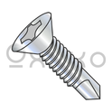 12-24X2 3/4  Phillips Flat Full Thread Self Drill Screw Machine Screw Thread Zinc and Bake