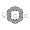 M6-1.00  Din 934 Metric Class 10 Hex Nuts Plain