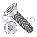 6-32X1/2  Six Lobe Flat Thread Cutting Screw Type F Fully Threaded Zinc And Bake