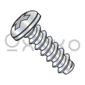 12-14X1 1/2  Phillips Pan Self Tapping Screw Type B Fully Threaded Zinc and Bake
