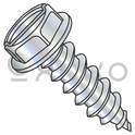 1/4-14X1 1/2  Slot Indented Hex Washer 7/16 A/F Self Tap Screw Type AB F/T Zinc Bake