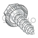 10-16X1/2  Unslot Indent Hexwasher Serrated Self Tap Screw Type A B Full Thd 18 8 Stainless