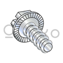 10-16X1  Slotted Indented Hex Washer Self Tapping Screw TypeB Serrated Fully Thread Zinc