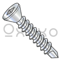 8-18X3 1/2  Square Drive Flat Trim Head Self Drilling Screw Full Thread Zinc and Bake