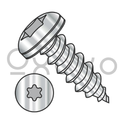 8-15X1  Six Lobe Pan Self Tapping Screw Type A Fully Threaded 18 8 Stainless Steel