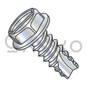 1/4-14X1  Slotted Indented Hex Washer Thread Cutting Screw Type 25 Full Threaded Zinc Bake