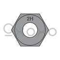 1/4-20  Heavy Hex Nuts A 194 2 H Plain Imported, Pack of 4,000