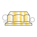 M8-1.25  Din 6923 Metric Class 8 Hex Flange Nut Non Serrated Zinc Yellow ROHS