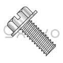 8-32X3/8  Slotted Indented Hex Washer Head Machine Screw Fully Threaded 18-8 Stainless Ste