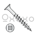 6X1 1/2  Bugle Square Drive Coarse Thread Type 17 Point Deck Screw 18-8 Stainless Steel