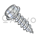 8-15X3  Unslotted Indented Hex Washer Self Tapping Screw Type A Full Threaded Zinc Bake
