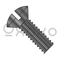 6-32X3/4  Slotted Oval Machine Screw Fully Threaded Black Oxide