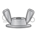 3/8X7/8X1 1/8  Washer Based Wing Nut Die Cast Zinc Alloy
