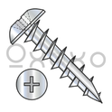 8-11X5/8  Phillips Truss Deep Thread Wood Screw Full Thread Type 17 Zinc Bake
