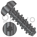 1/4-15X3/4  Six Lobe Pan High Low Screw Fully Threaded Black Oxide