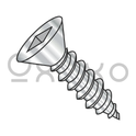 10-12X2  Square Flat Self Tapping Screw Type A Fully Threaded 18-8 Stainless Steel