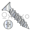 6-18X2  Phillips Bugle Head Hi Low Drywall Screw Zinc