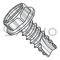8-18X1/4  Slot Indent Hex Washer Thread Cut Screw Type 25 Full Thread 18 8 Stainless Steel