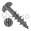 10-9X1 1/2  Phillips Pan Deep Thread Screw Type 17 point 2/3 Thread Black Oxide and Oil