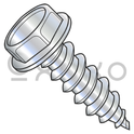 5/16-12X2  Unslotted Ind Hex Washer 7/16 A/F Self Tap Screw Type A B Full Thread ZincBake