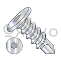 1/4-14X1  Six Lobe Pancake Head Self Drilling Screw Full Thread Zinc Bake