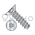8-18X1/4  Six Lobe Flat Undercut Self Tapping Screw Type B Fully Threaded Zinc and Bake