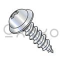 8-18X3/8  Phillips Round Washer Self Tapping Screw Type AB Fully Threaded Zinc And Bake