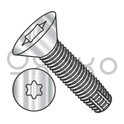 6-32X1/2  Six Lobe Flat Thread Cutting Screw Type F Fully Threaded 410 Stainless Steel